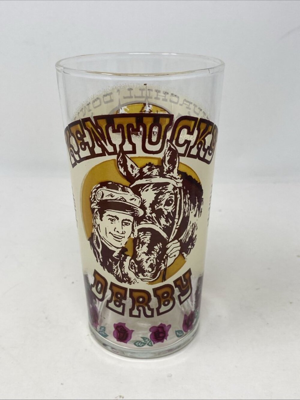 1977 Kentucky Derby Official Mint Julep Frosted Glass Churchill Downs H Stevens